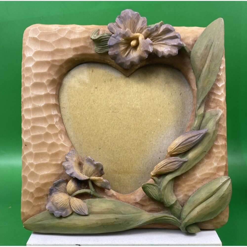Vintage Russ Berrie Co Picture Frame #14808 Resign Floral 4x6